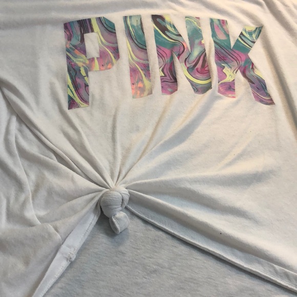 ✨PINK marble rainbow logo tee special addition✨ - Picture 2 of 5